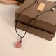 Strawberry Quartz Cat Paw Healing Necklace Strawberry Quartz Cat Paw Healing Necklace