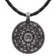 Six True Words Peace Flower Pattern Necklace