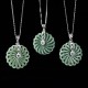 Round Jade Peace Abundance Necklace Pendant