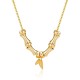 Golden Bamboo Pattern Titanium Steel Wealth Necklace