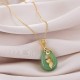 Jade Oval Blessing Fortune Necklace Jade Oval Blessing Fortune Necklace