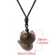 Natural Black Obsidian Tiger Eye Ice Fox Pendant Necklace Natural Black Obsidian Tiger Eye Ice Fox Pendant Necklace