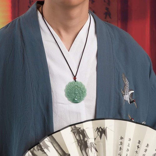 Jade Peacock Luck Prosperity Necklace Pendant Jade Peacock Luck Prosperity Necklace Pendant