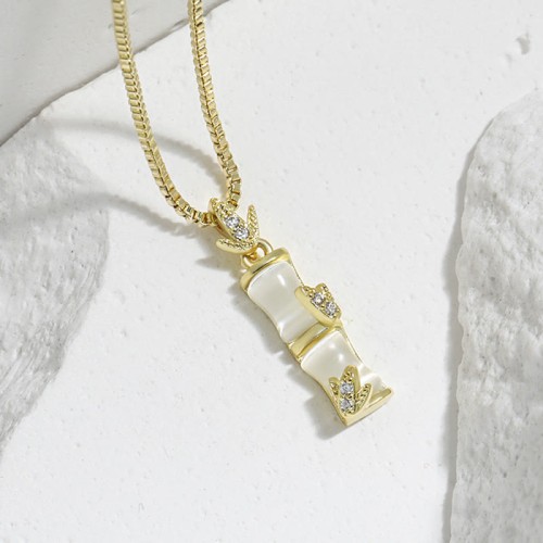 Chalcedony Bamboo Harmony Necklace