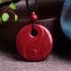 Laughing Buddha Yin Yang Cinnabar Blessing Necklace