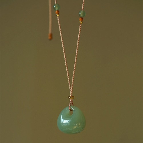 Natural Jade Luck Prosperity Necklace Pendant Natural Jade Luck Prosperity Necklace Pendant