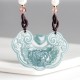 Natural Jade Peony Flower Luck Necklace Natural Jade Peony Flower Luck Necklace