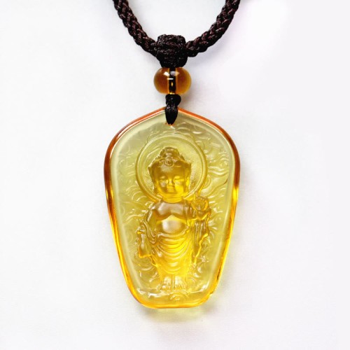 Tibetan Buddha Liuli Crystal Serenity Necklace