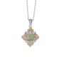 925 Sterling Silver Hetian Cyan Jade Rhombus Luck Necklace 925 Sterling Silver Hetian Cyan Jade Rhombus Luck Necklace