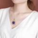 925 Sterling Silver Plated Gold Lazurite Positive Necklace 925 Sterling Silver Plated Gold Lazurite Positive Necklace