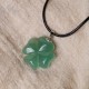 925 Sterling Silver Green Aventurine Four Leaf Clover Necklace 925 Sterling Silver Green Aventurine Four Leaf Clover Necklace