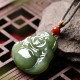 Laughing Buddha Hetian Jade Abundance Necklace