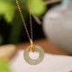 925 Silver Cyan Jade Bamboo Leaf Harmony Necklace 925 Silver Cyan Jade Bamboo Leaf Harmony Necklace