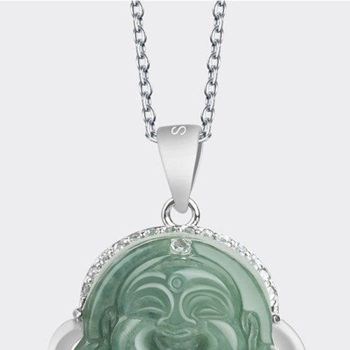 Laughing Buddha Jade Abundance Necklace Pendant Laughing Buddha Jade Abundance Necklace Pendant