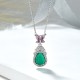 925 Silver Green Chalcedony Butterfly Courage Necklace 925 Silver Green Chalcedony Butterfly Courage Necklace