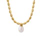 Pearl Bead Peace Necklace Pendant Pearl Bead Peace Necklace Pendant
