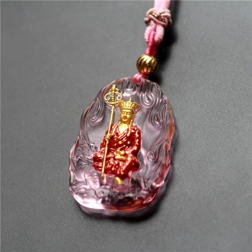 Ksitigarbha Buddha Liuli Compassion Amulet Pendant Ksitigarbha Buddha Liuli Compassion Amulet Pendant