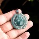 Natural Jade Laughing Buddha Lotus Pattern Necklace