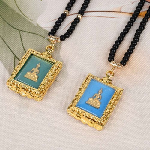 Obsidian Buddha Serenity Necklace