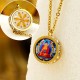 Tibetan Yellow God of Wealth Crystal Necklace