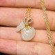 Natural Hetian White Jade Money Bag Necklace