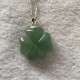 925 Sterling Silver Green Aventurine Four Leaf Clover Necklace 925 Sterling Silver Green Aventurine Four Leaf Clover Necklace