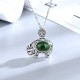 925 Sterling Silver Hetian Cyan Jade Elephant Success Necklace 925 Sterling Silver Hetian Cyan Jade Elephant Success Necklace