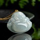 Laughing Buddha Jade 18K Gold Abundance Pendant Laughing Buddha Jade 18K Gold Abundance Pendant