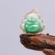 Laughing Buddha Natural Jade Prosperity Necklace Pendant Laughing Buddha Natural Jade Prosperity Necklace Pendant