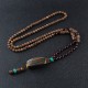 Tibetan Wenge Wood Bodhi Seed Agate Necklace Tibetan Wenge Wood Bodhi Seed Agate Necklace