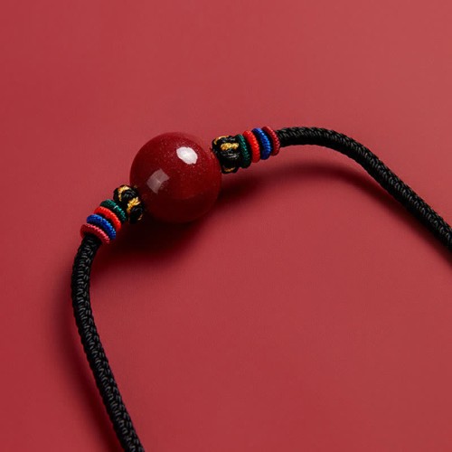 Cinnabar Bead Blessing Necklace Pendant Cinnabar Bead Blessing Necklace Pendant