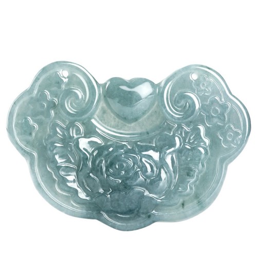 Natural Jade Peony Flower Luck Necklace Natural Jade Peony Flower Luck Necklace