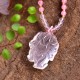 Pink Crystal Nine Tailed Fox Necklace