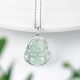 925 Silver Laughing Buddha Jade Luck Necklace 925 Silver Laughing Buddha Jade Luck Necklace
