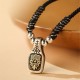 Tibetan 925 Sterling Silver Zakiram Goddess of Wealth Protection Necklace