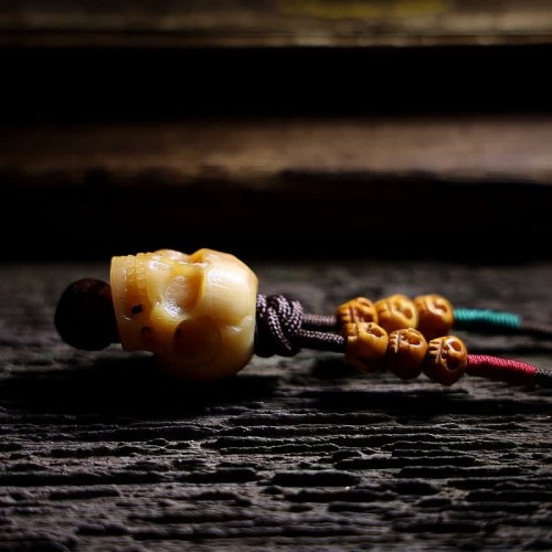 Tibetan Camel Bone Skull Protection Necklace