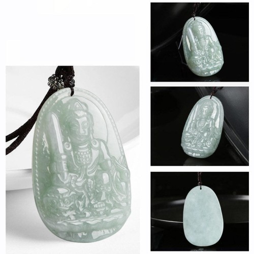 Chinese Zodiac Natal Buddha Jade Prosperity Necklace