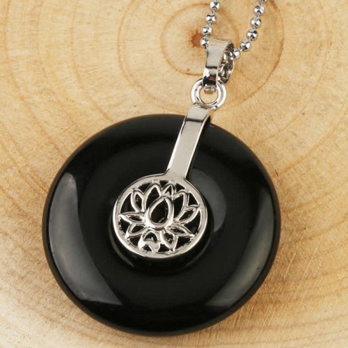 Amethyst Pink Crystal Lotus Healing Necklace Amethyst Pink Crystal Lotus Healing Necklace