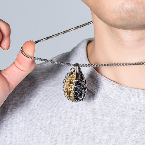 Half Buddha Half Devil Powerful Necklace Pendant Half Buddha Half Devil Powerful Necklace Pendant