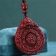 Cinnabar Bagua Amulet Evil Spirits Protection Necklace Cinnabar Bagua Amulet Evil Spirits Protection Necklace
