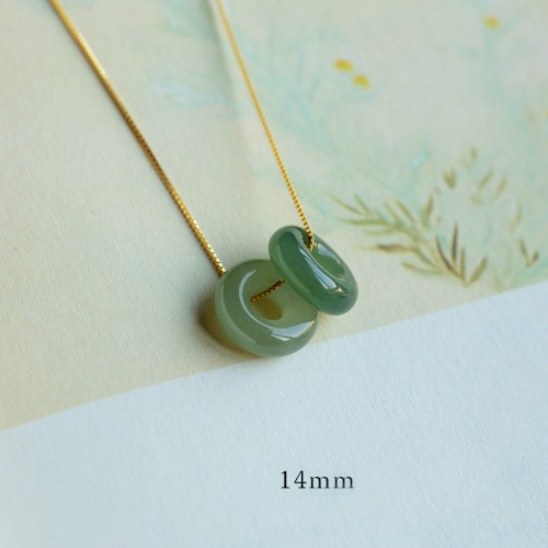 Round Jade Peace Buckle Luck Necklace Pendant Round Jade Peace Buckle Luck Necklace Pendant