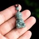 Jade Meditation Buddha Amulet Serenity Necklace