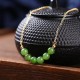 14K Gold Plated Hetian Cyan Jade Luck Necklace 14K Gold Plated Hetian Cyan Jade Luck Necklace