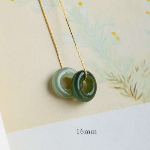 Round Jade Peace Buckle Luck Necklace Pendant Round Jade Peace Buckle Luck Necklace Pendant