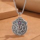 Peony Flower Copper Coins Wealth Necklace Pendant Peony Flower Copper Coins Wealth Necklace Pendant