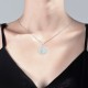 925 Silver Laughing Buddha White Jade Luck Necklace