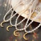 Pearl Crescent Moon Calm Necklace