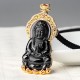 925 Sterling Silver Black Jade Kwan Yin Wealth Necklace 925 Sterling Silver Black Jade Kwan Yin Wealth Necklace