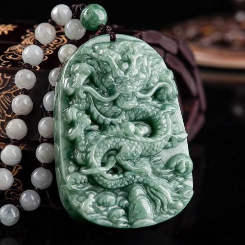 Chinese Zodiac Dragon Jade Prosperity Necklace Pendant Chinese Zodiac Dragon Jade Prosperity Necklace Pendant