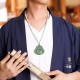 Laughing Buddha Cyan Jade Harmony Necklace Pendant Laughing Buddha Cyan Jade Harmony Necklace Pendant